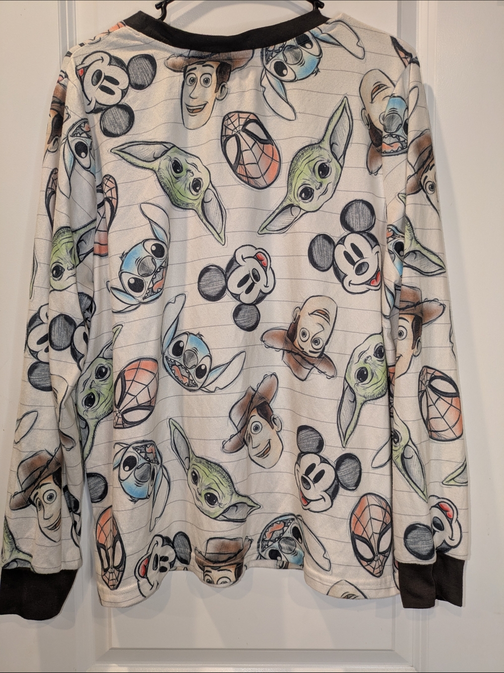Disney 100 XXL Character Lounge Top Mickey Stitch Grogu Woody Spider-Man Unisex - Picture 2 of 9